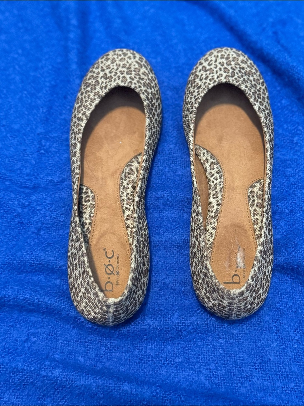 boc Leopard Print Ballet Flats in Brown and Cream - Picture 2 of 10